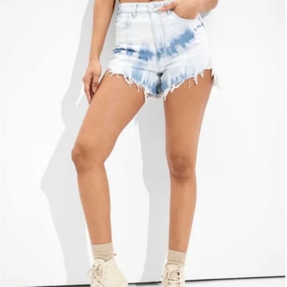 American Eagle Outfitters Tie-Dye comfort stretch waistband Denim Shorts